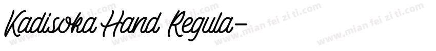 Kadisoka Hand Regula字体转换